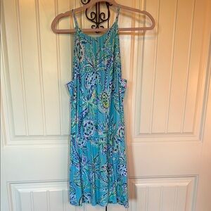 Lilly Pulitzer Blue Halter Sundress